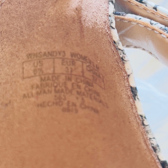 Nine West| Block Heel Snakeskin Sandals - Picture 3 of 9